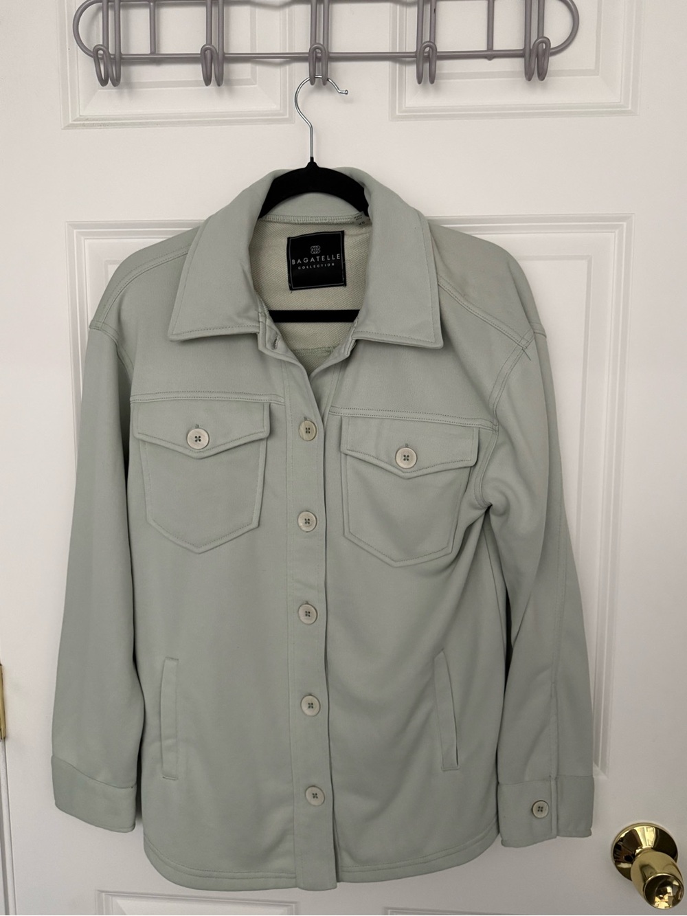 bagatelle Mint Green Utility Shirt Jacket